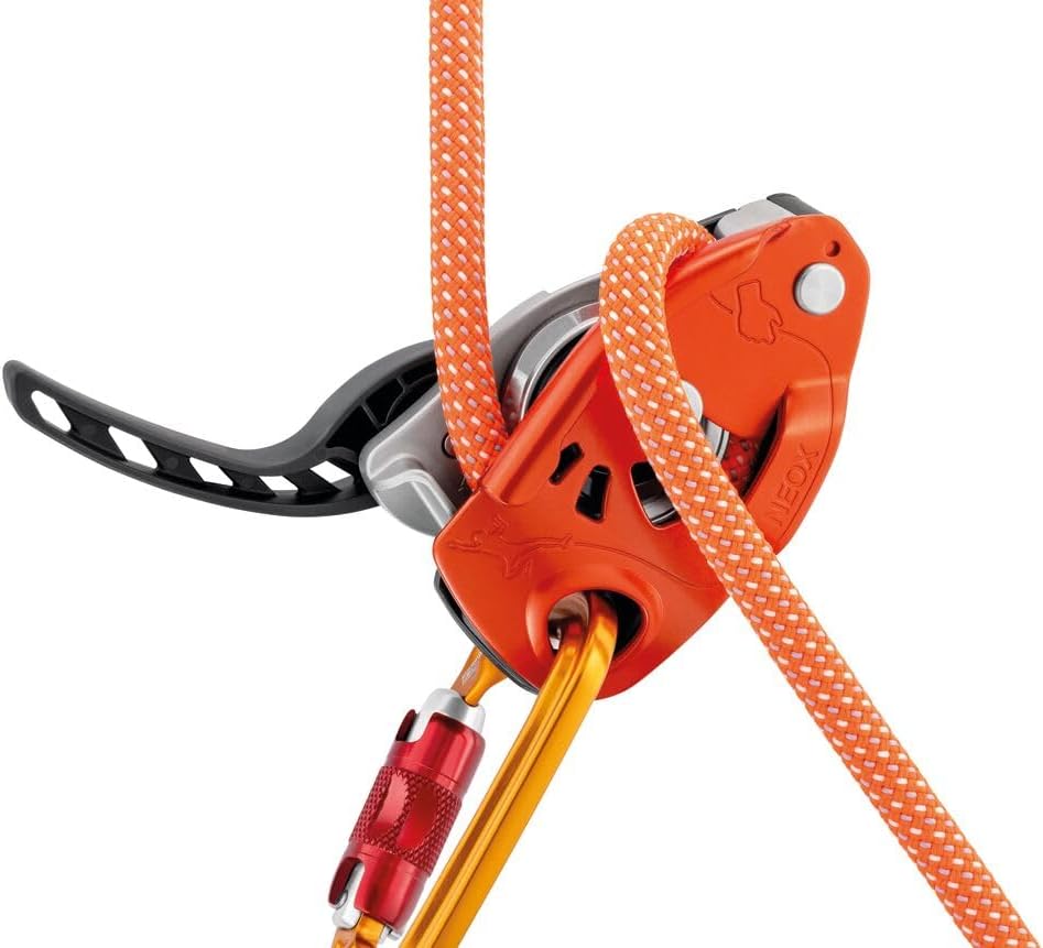 PETZL NEOX Belay Device with cam-Assisted Blocking