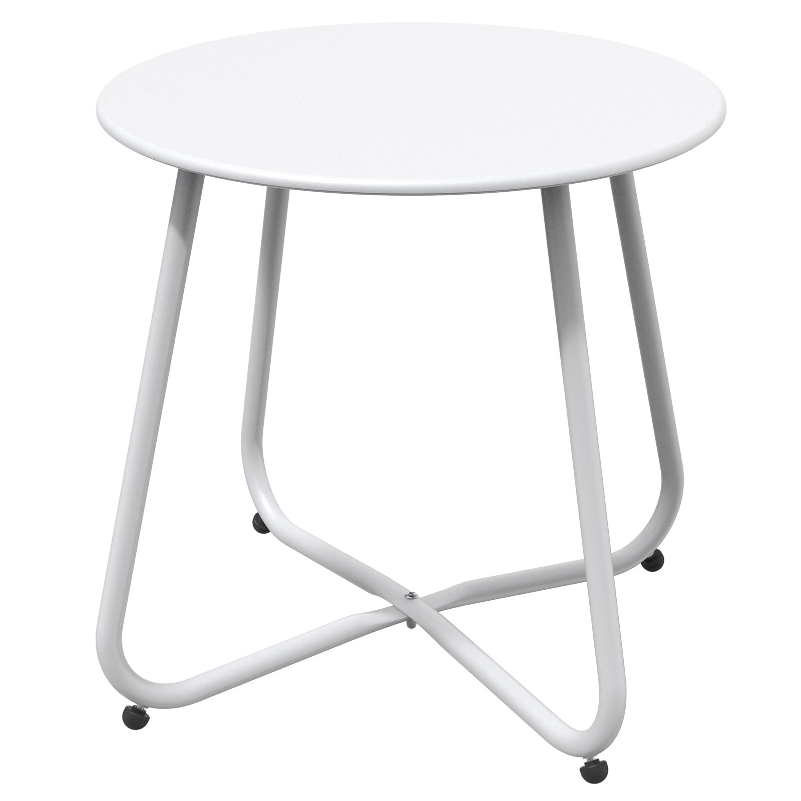 Grand patio Outdoor Side Table Small Table Round End Table Garden Table Lightweight Snack Table for Outdoor Garden Hallway Bedroom Living Room Terrace Balcony -White โ image 1