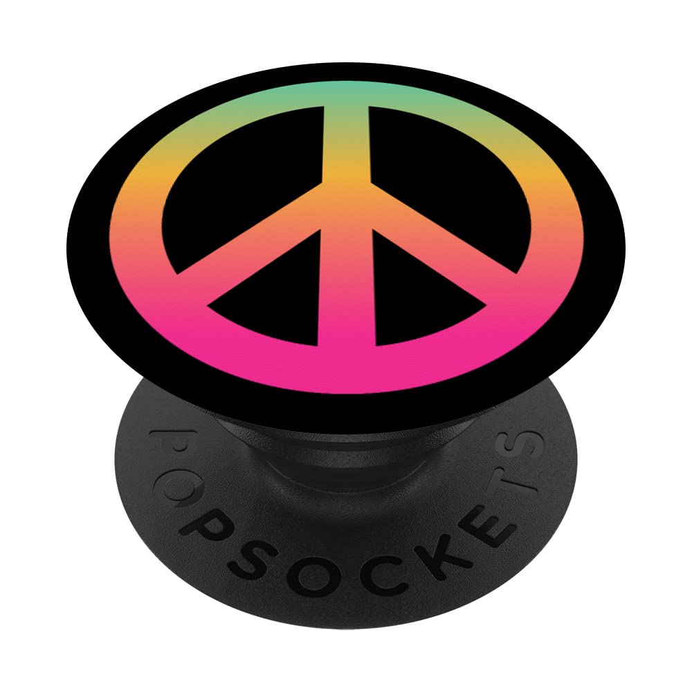 Make Peace Not War - Colorful Peace Logo PopSockets Swappable PopGrip