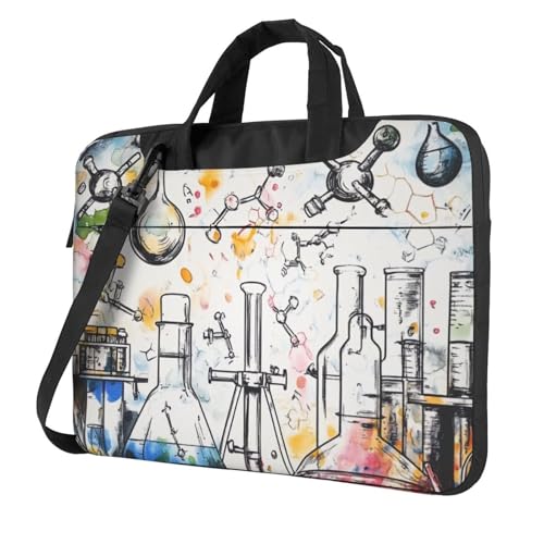 Sac pour ordinateur portable imprimé chimie antichoc avec bandoulière