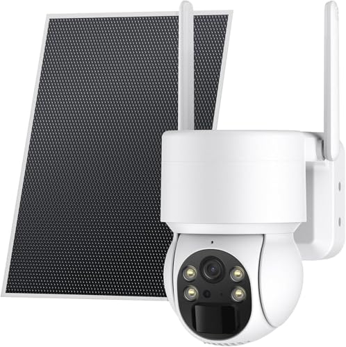 Oculview Cellular Trail Camera with 2K Live Streaming, 360° Panoramic View, Built-in 4G LTE SIM Card, Remote Access, Motion Activated, Night Vision, No WiFi Needed for Cellular Security Camera (White)