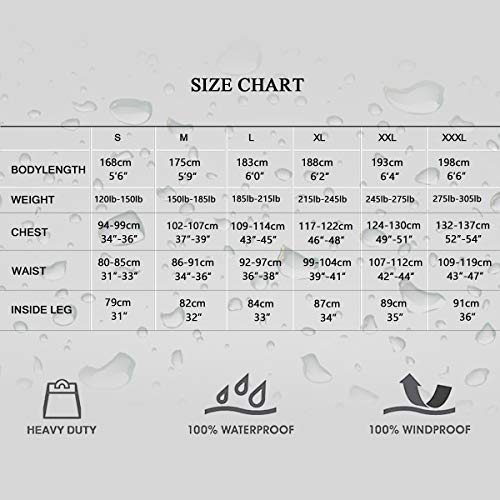 Rain Suit for Men Women Leather Craft Waterproof Protective Rain Coat Jacket with Bib-Style Pants Overall Rain Gear Workwear(Yellow, S)