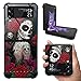 Goodsprout Compatible with Samsung Galaxy Z Flip 3 5G Case,Lady Rose Skull Amazing Pattern Design Shockproof Anti-Scratch Hard PC Back Case for Samsung Galaxy Z Flip 3 5G Case