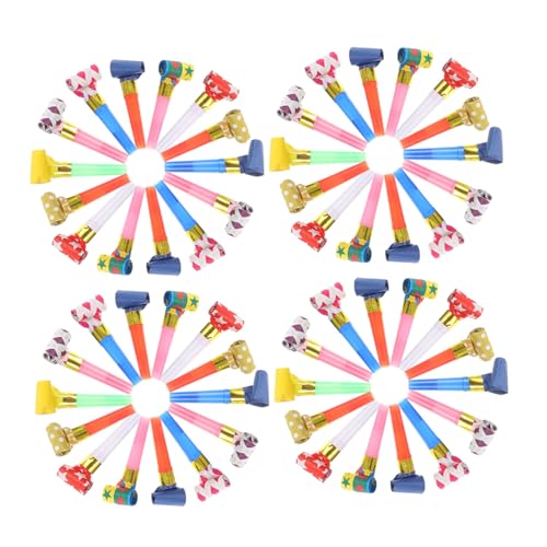 Toyvian 150 Matracas De Cumpleaños Sopladores De Cumpleaños Matracas Sopladores De Fiesta Para Juguete De Broma Juguetes De Broma Para Regalos De Fiesta Silbatos De Dragón