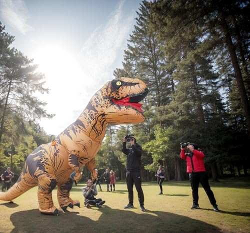 Disfraz inflable de dinosaurio T-Rex para niños miniatura 2