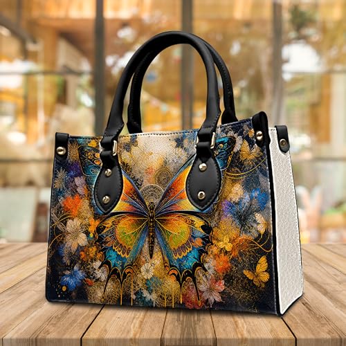 Bolso de cuero mariposa personalizado para mujer miniatura 7