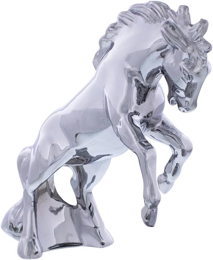 CTW Die-cast Fighting Stallion Hood Ornament - Chrome, Premium Replacement Part, Premium Replacement