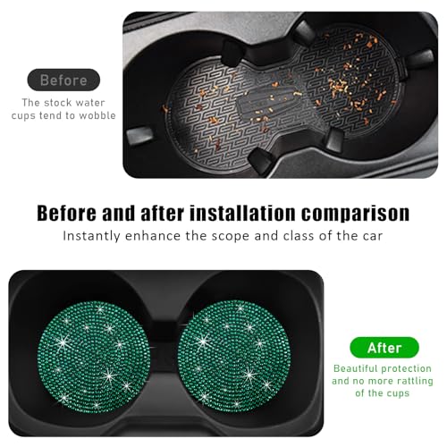 Juego de 2 Posavasos para Auto Ziciner Verde 2.73 in miniatura 4