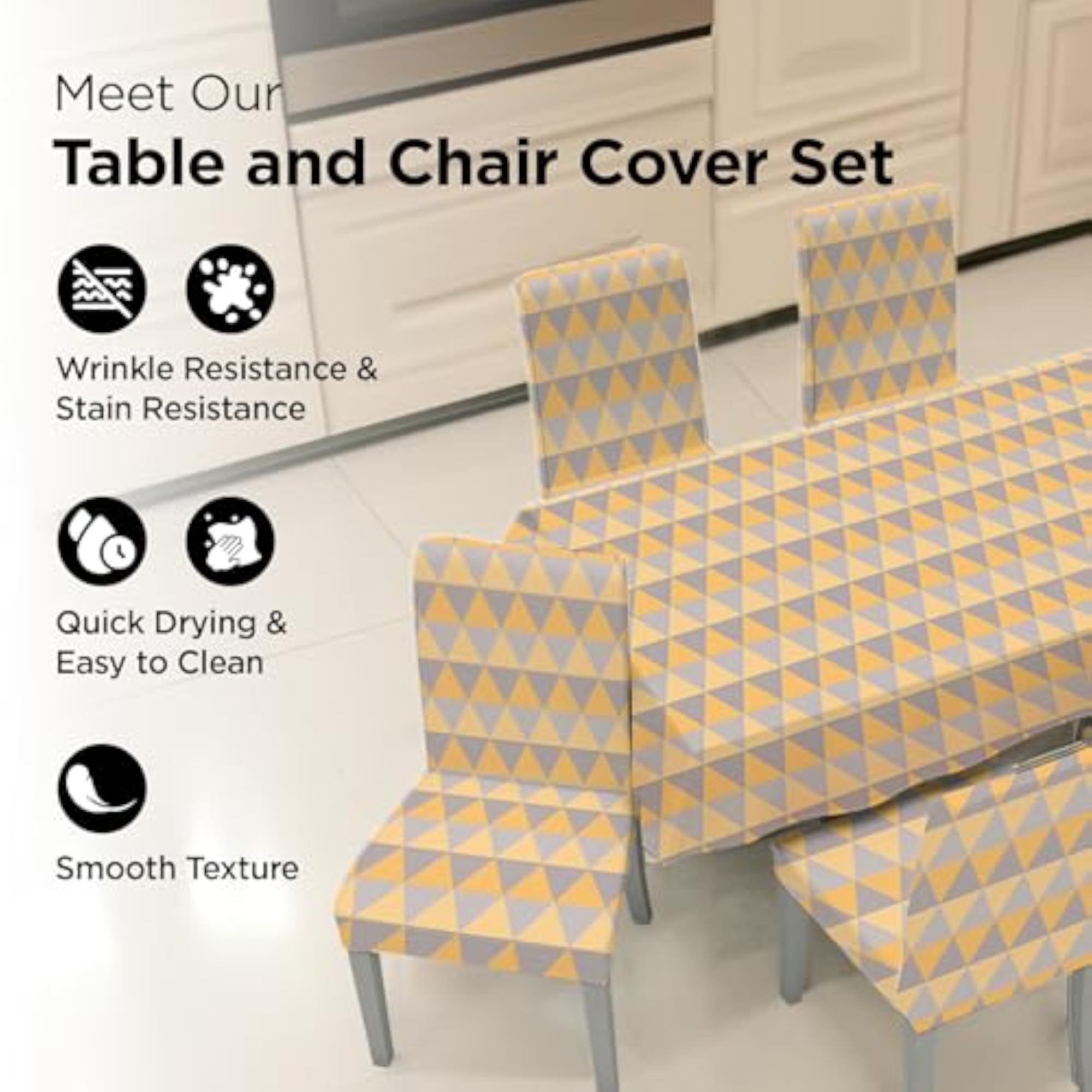 Dining Table Cloth 4 Seater Cover Set