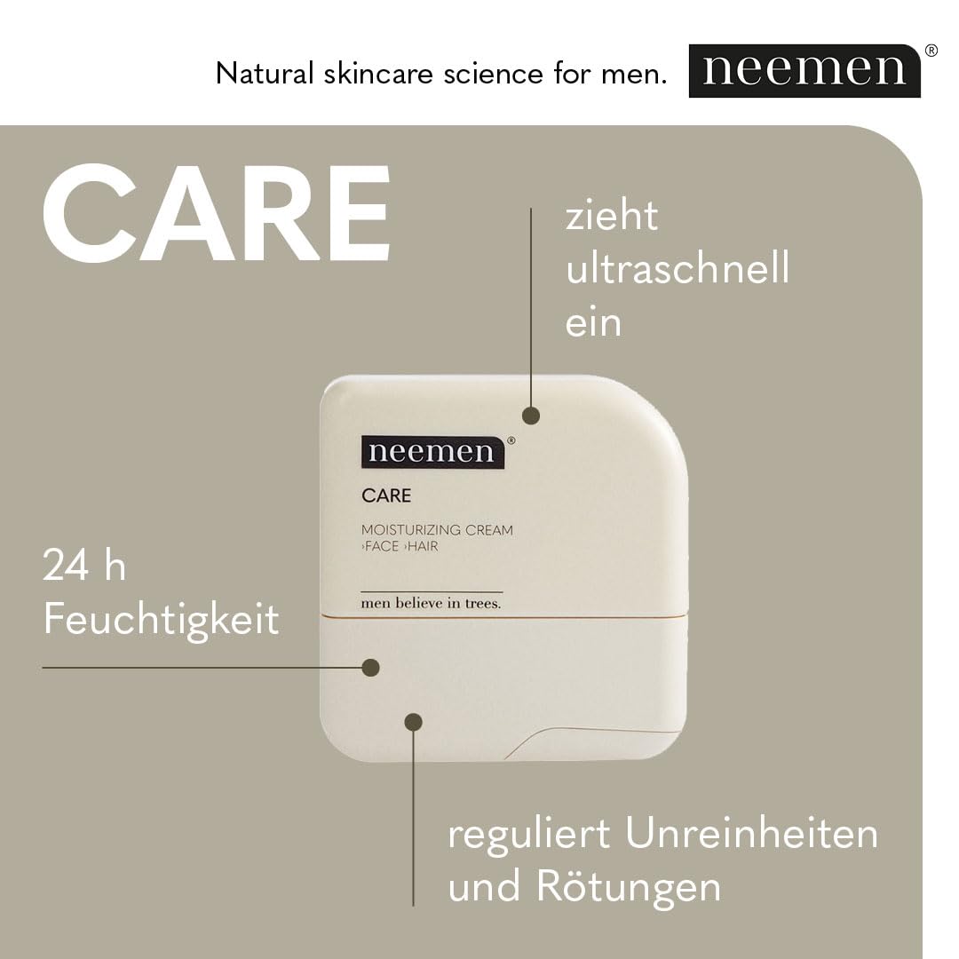 neemen Care moisturising cream developed for men, provides a soft skin feeling and protects against environmental influences - Image 2