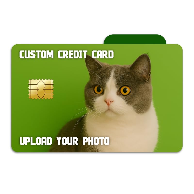 Custom Waterproof Credit Card Skin with Debit Card Skin - Durable Personalized Image Bank Cover - Removable Stylish Credit Cards Sticker