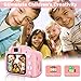 JERICETOY Kids Camera 1080P HD Digital Video Camera Best for Kids, Mini Children Camera Toys Funny Photo Frames Classic Puzzle Gamesï¼ŒSafety Material Cartoon Camera Include 16G Memory Card(Pink)