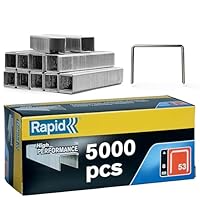 Rapid Tackerklammern Typ 53, 8mm Klammern, 5.000 Stk. Großpackung, Feindrahtklammern für Holz und Stoffe