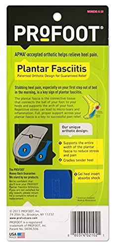 Profoot Plantar Fasciitis Orthotics, Womens Size 6-10, 2 Pairs - Image 2 thumbnail