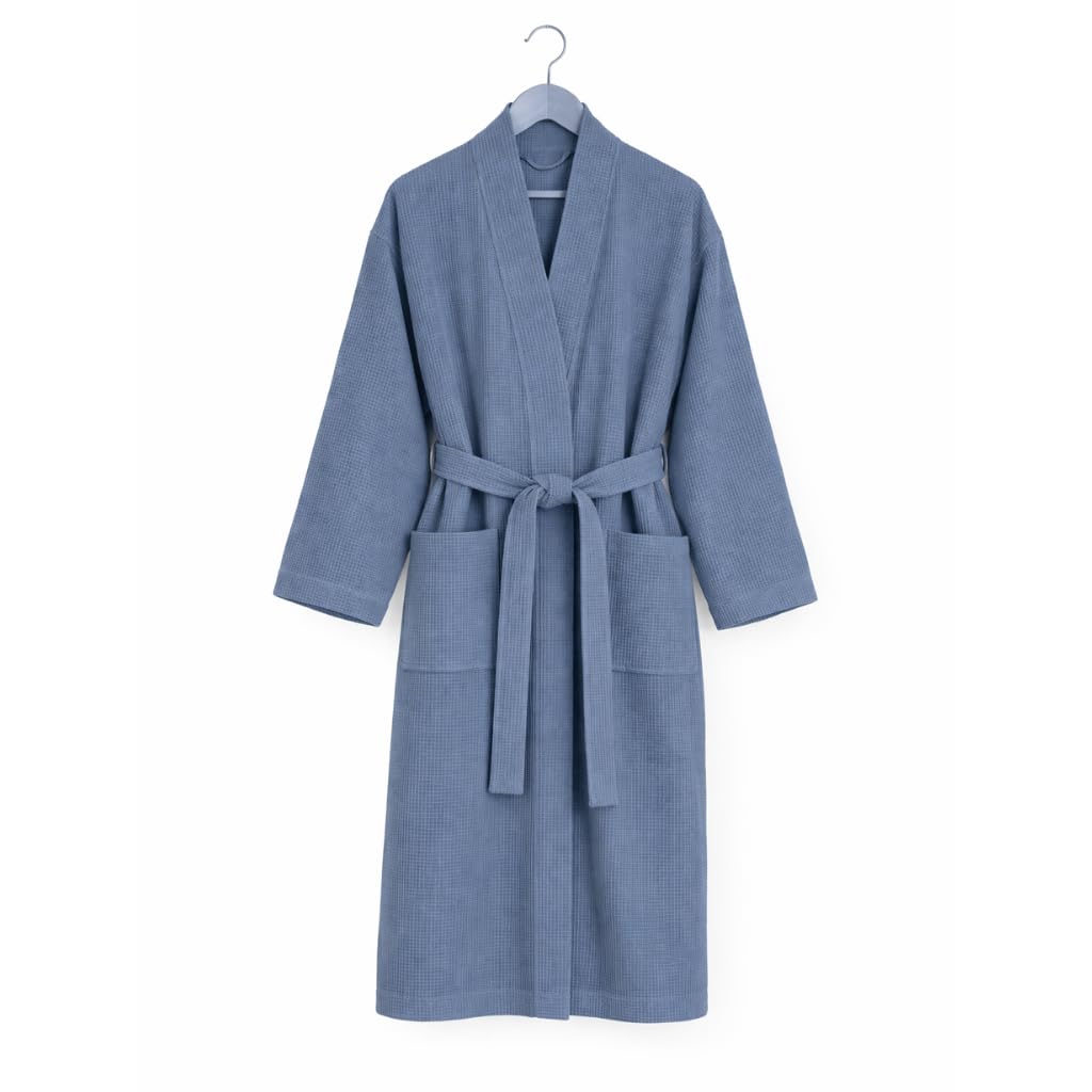 Egeria LIVA - Accappatoio kimono per uomo e donna, 100% cotone