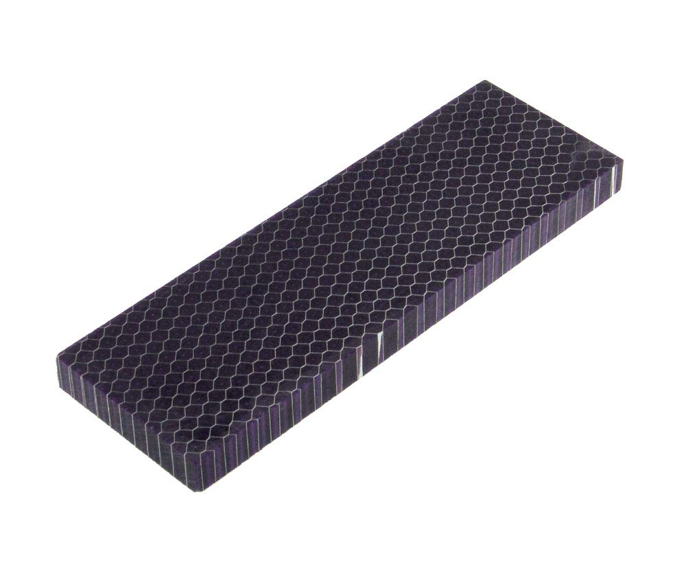 RECHERE 1pcs Knife Handle Scale Slabs Grips C-Tek Resin Snakeskin Honeycomb Pattern Knives Sword Making Material purple 120X40X8mm