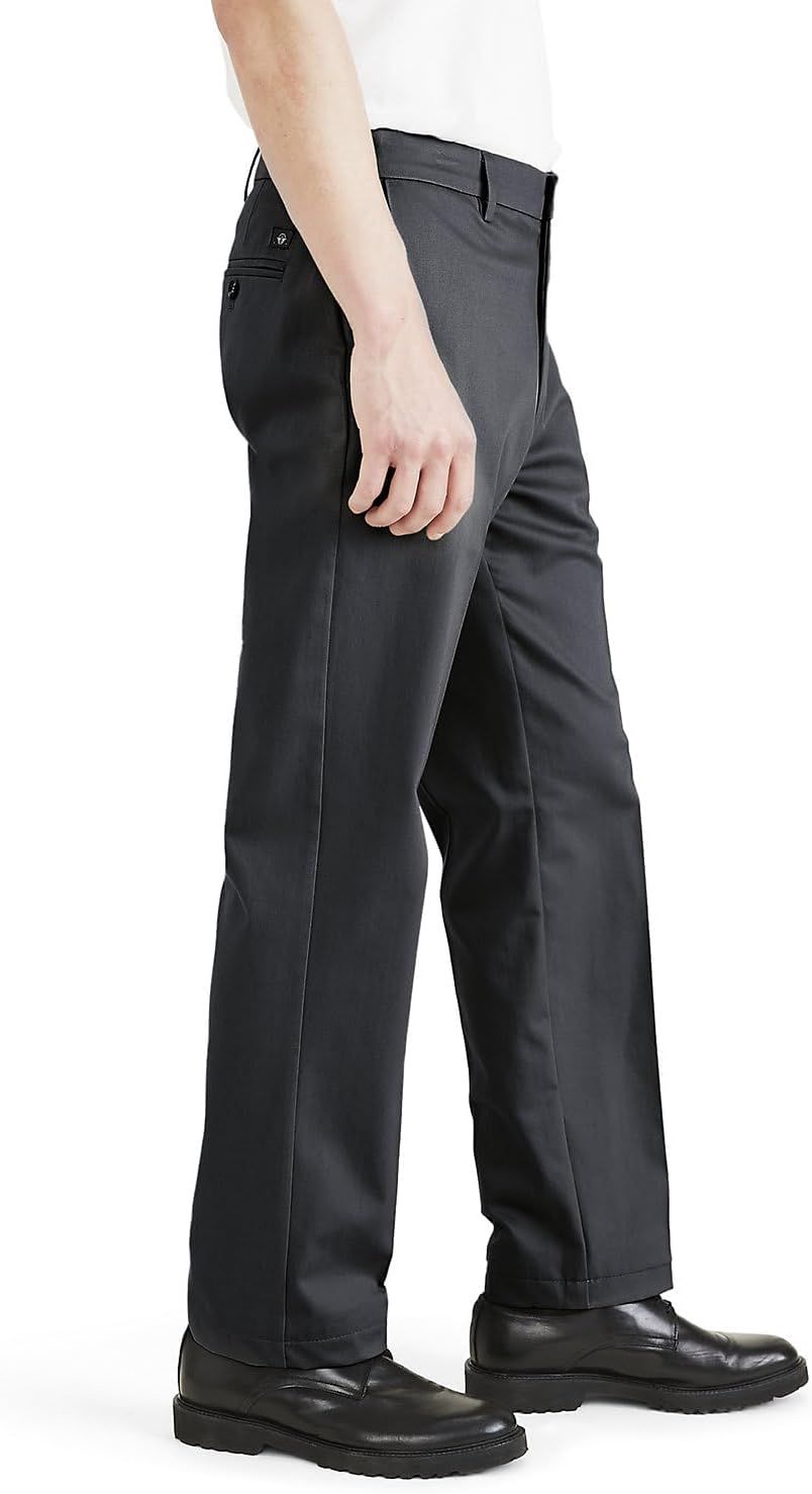 Dockers® Men's Classic Fit Signature Iron Free Khaki with Stain Defender Pants (Regular and Big & Tall), Steelhead, 44W x 30L - Image 3