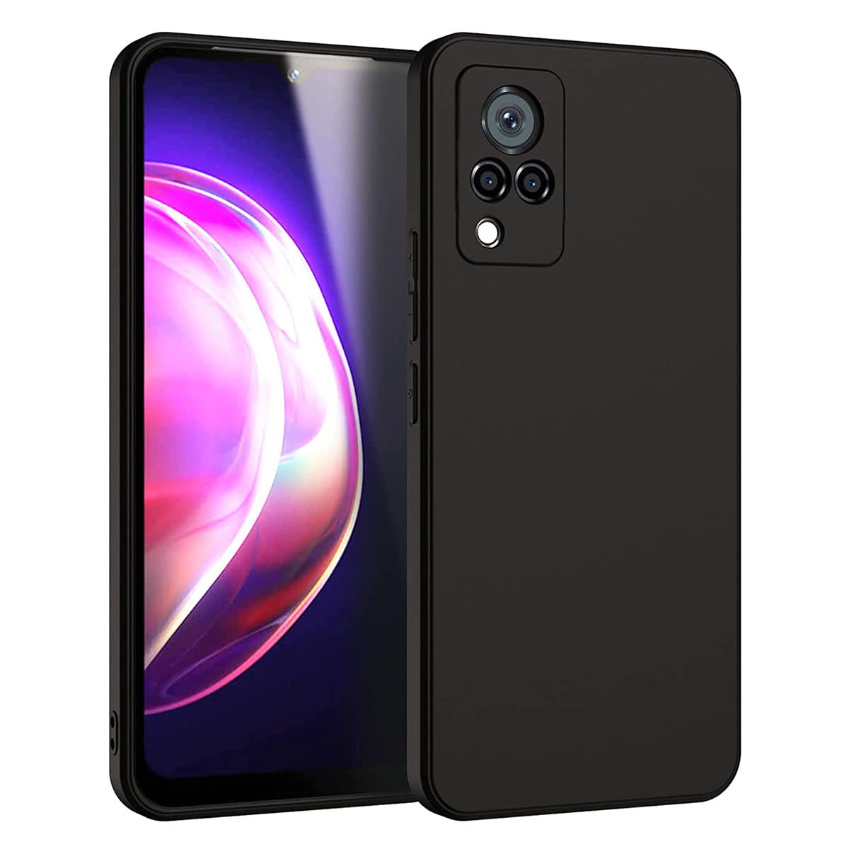 LIRAMARK Silicone Soft Back Cover Case for Vivo V21 5G / V21 4G (Silicone Black) (B0BBVFGVFY) Amazon Price History, Amazon Price Tracker