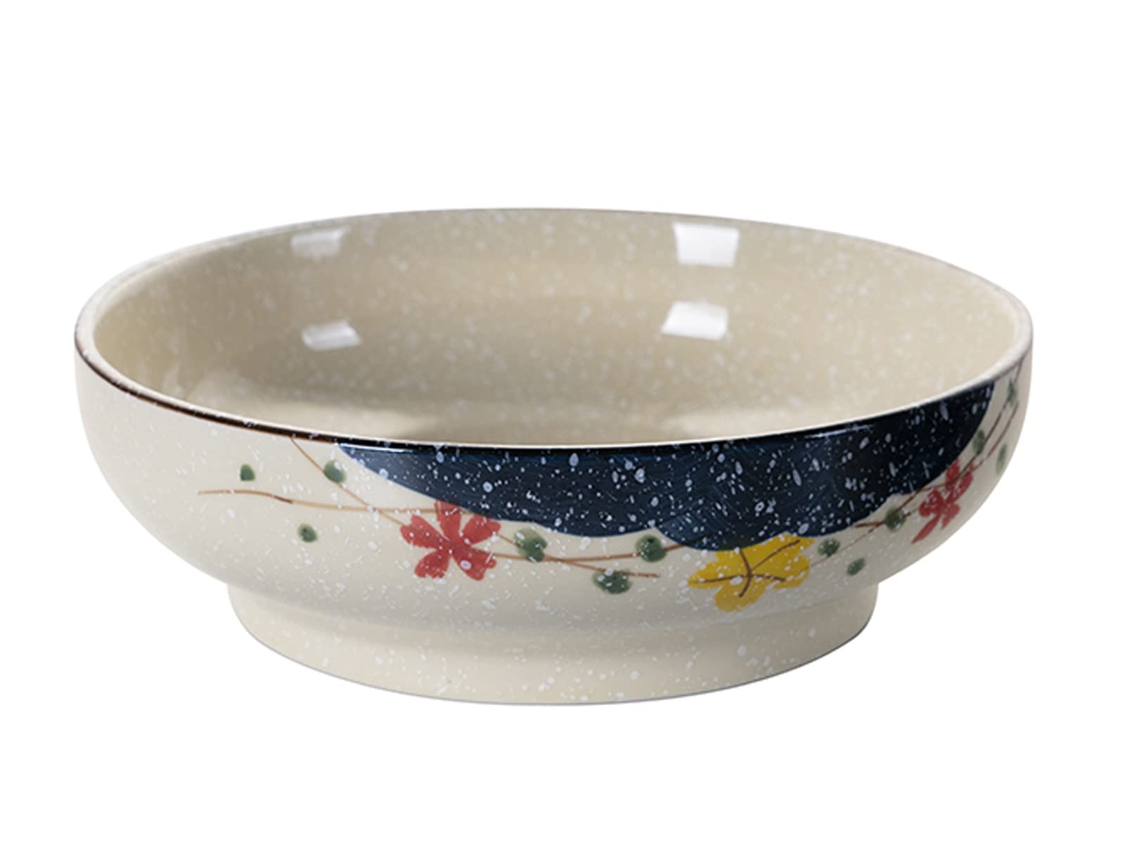 TuYines Salad Bowl Large XXL, Large Ceramic Salad Bowl, Large Soup Bowl, Large Serving Bowl Diameter 23 cm, Robust Mixing Bowls, Fruit Bowl, Pasta Bowl