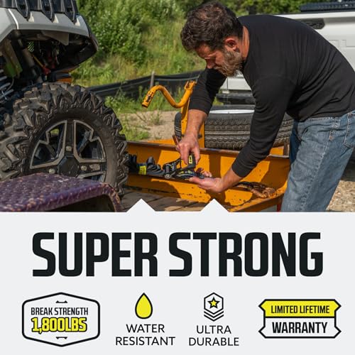 Kit de alça de amarração para motocicleta, inclui (4) tiras catraca de 2,5 cm x 15' com (4) laços m