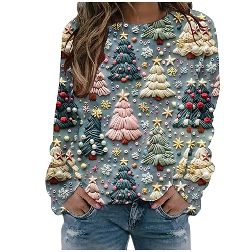 Sweater dress sleeveless jumpers for women sudadera sin capucha y cuello con estampado de papá noel informal a la para mujer fleece hoodie long sleeve tops for women