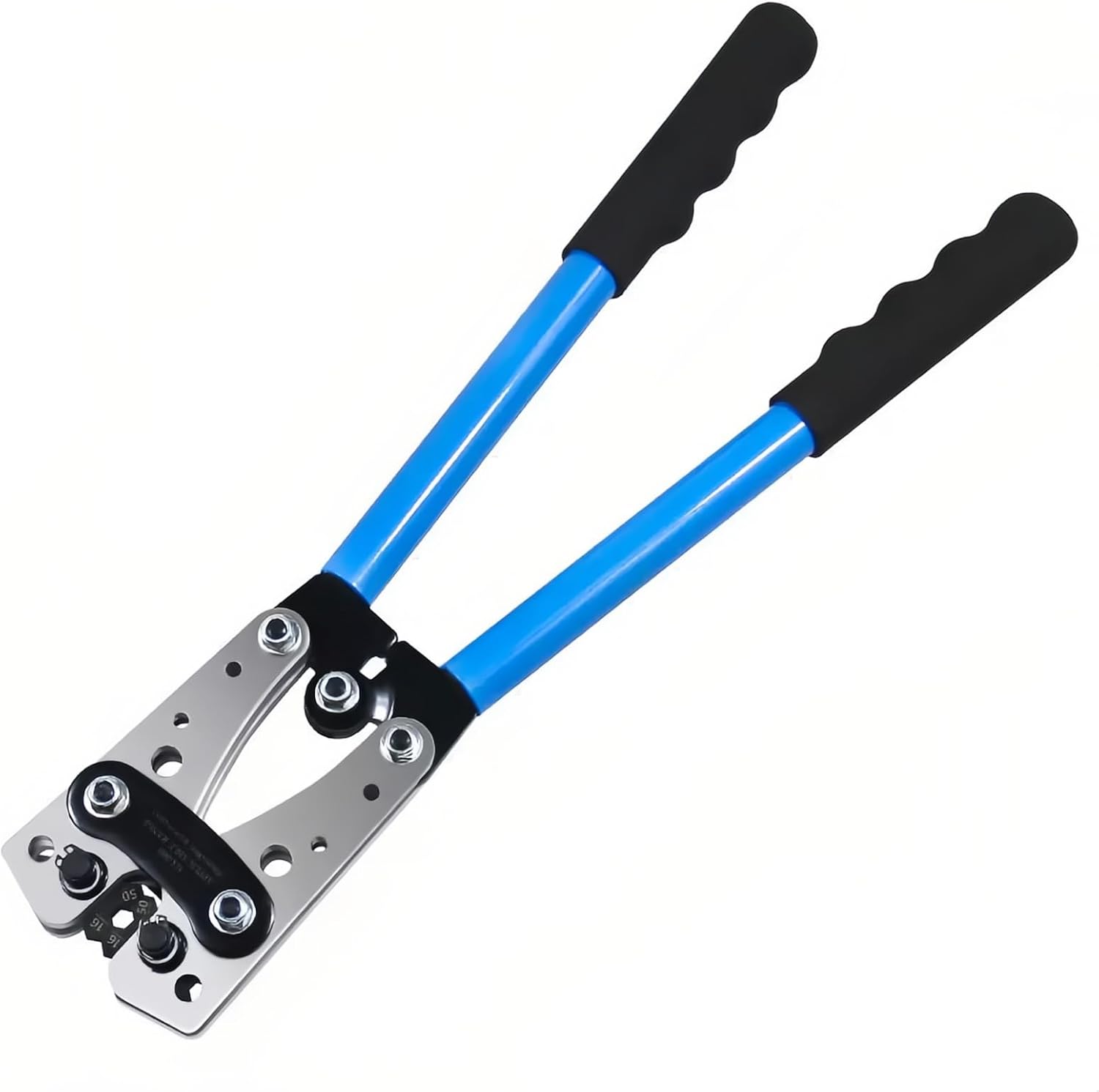 Battery Cable Lug Crimping Tool for AWG 10-1/0 Copper Wire Lugs,Heavy Duty Crimper Tool Electrical,Battery/Ring Terminal Crimper