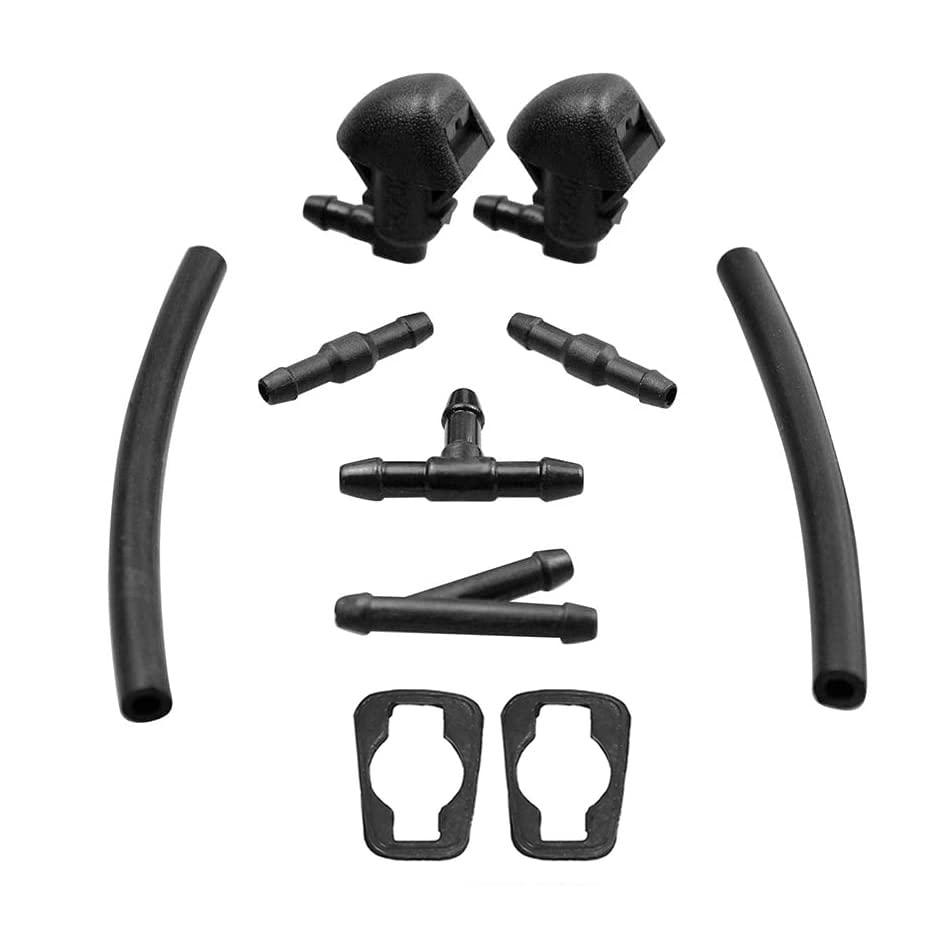 Cheriezing76810-SZA-A00ZA Windshield Washer Nozzles Kit Compatible with 2009 2010 2011 2012 2013 2014 2015 Pilot - Hood Wiper Fluid Nozzle, Front Windshield Washer Nozzle Assembly