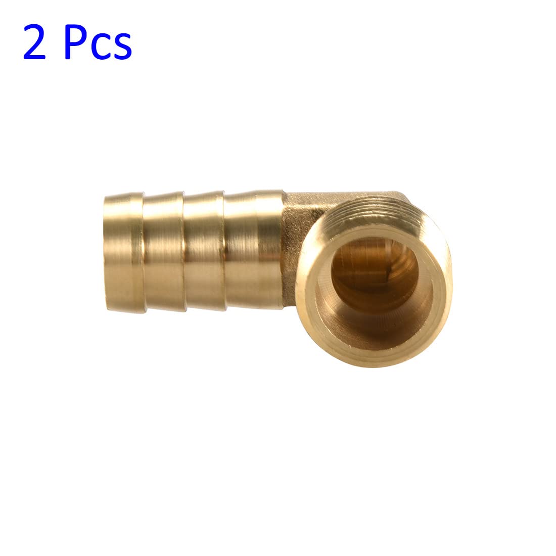 M METERXITY Brass Hose Barb Fittings - 90 Degree Elbow Brass 16mm Barbed Reducer Apply to Water Fuel (1/2 PT Male Pipe) - Image 4