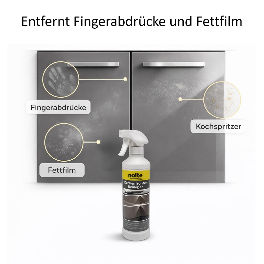 Nolte Reinigungsset Küchenfronten Reiniger Mikrofasertücher Schmutzradierer streifenfrei materialschonend