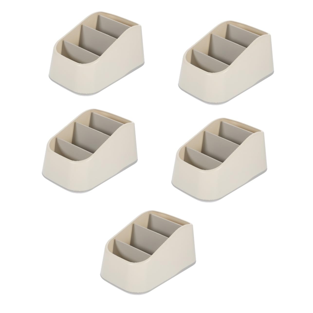 SHINEOFI 5piezas Caja De Almacenamiento Multifuncional Para Escritorio Organizador De Remotos y Accesorios Diseño De Múltiples Compartimentos Para Móviles Llaves y Cosméticos Para Salas