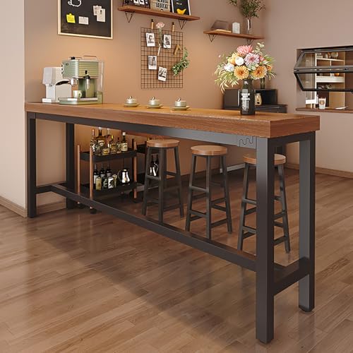 Mesa de bar con reposapiés para ganar espacio en el salón 2