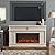 Real Flame Torrey Electric Fireplace, Bone