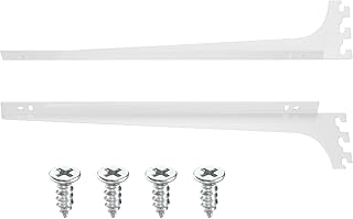 uxcell 2Pcs Adjustable Shelf Bracket, 15.7 Inch Upright Bracket Shelf Br...