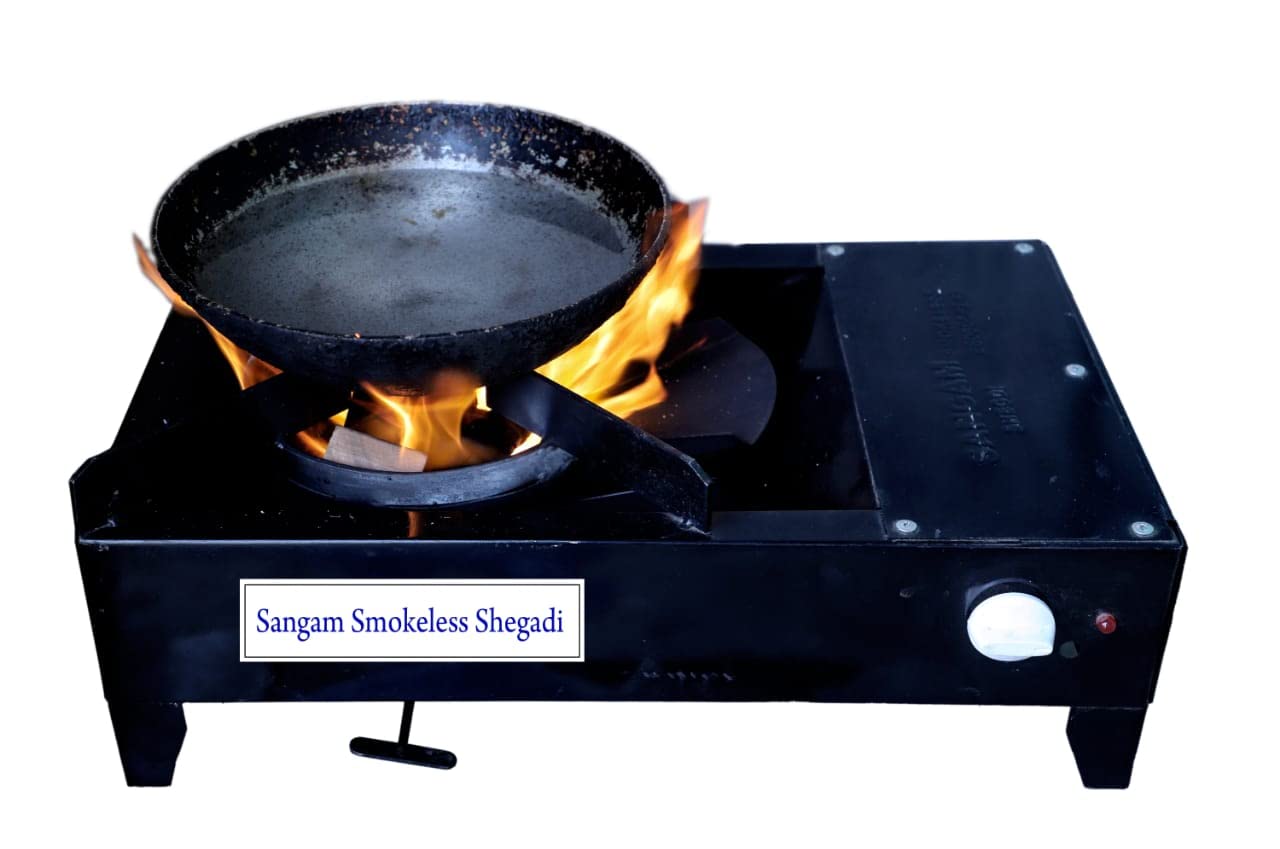 Shree ELECTRICALS (SANGAM NIRDHUR CHUL Wood u0026 Coal Stove | Lakud Kolsa  Shegadi - Cooking Stove Indoor/Outdoor and Multiuse Stove (Black) (4) :  Amazon.in: Home u0026 Kitchen