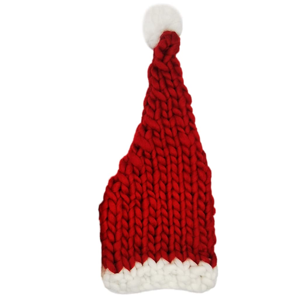 Elnwnnkc Christmas Hat Red Soft Iceland Wool Santa Hat for Christmas Party Ornaments Party Supplies for W/Costume Parties Funny Hats for Men Hats Adults Baby for Men for Women