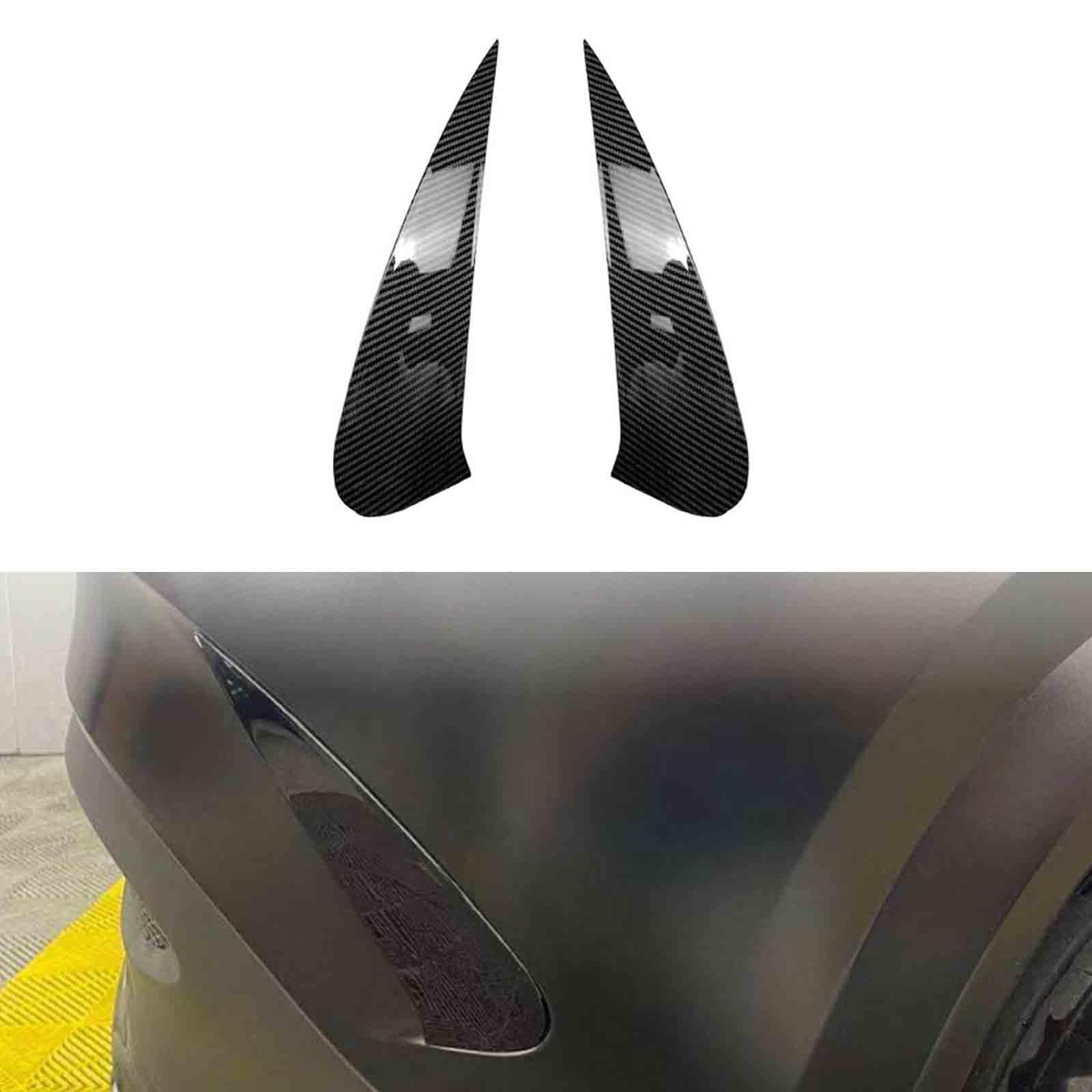 YPFYBHD Compatible with Benz GLE Coupe C167 GLE350 400 AMG 2019+, Car Rear Bumper Spoiler Surround Rear Air Intake Wind Knife Anti-collision Modification,Carbon Fiber Look