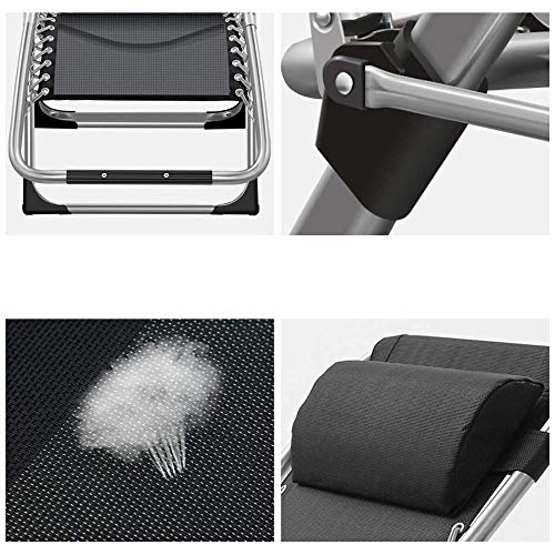 Chaise longue de plage inclinable et fauteuil de camping pliable compact - 5