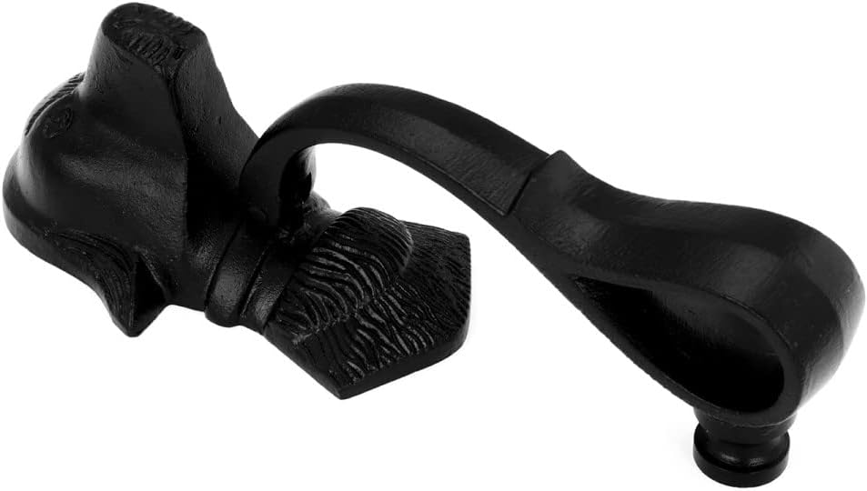 Renovators Supply Manufacturing Door Knockers for Front Door 7-5/8 in. Cast Iron Dog Shaped Door Knocker with Mounting Hardware