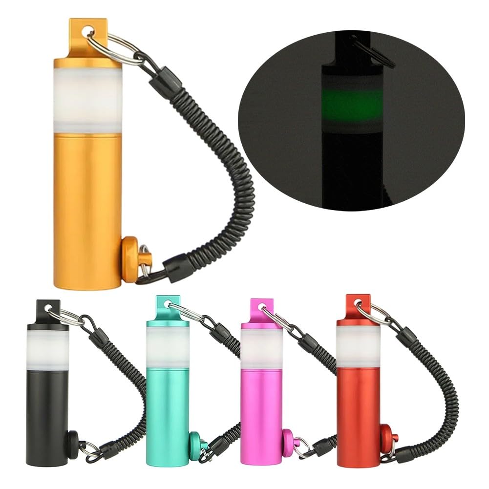 Świecący podwodny shaker do nurkowania z akwalungiem do RING z paskiem na rękę, lampka sygnalizacyjna Shake to Glow do nurkowania w jaskini i nocnym, grzechotka ze stopu aluminium 120 dB (do