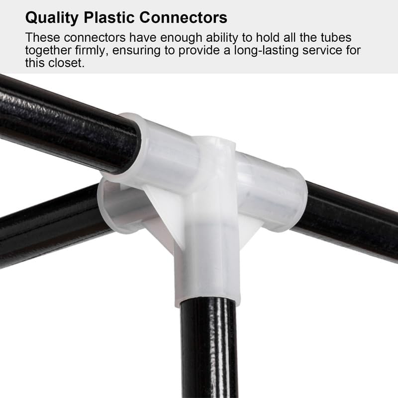 Miniatura 2 de Armarios portátiles para colgar ropa, armario de tela no tejida, organizador de almacenamiento de doble barra, ahorro de espacio, armario