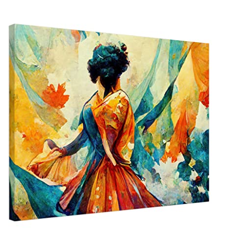 Art mural abstrait d'exception avec toile encadrée 50x70 cm aux finitions luxe