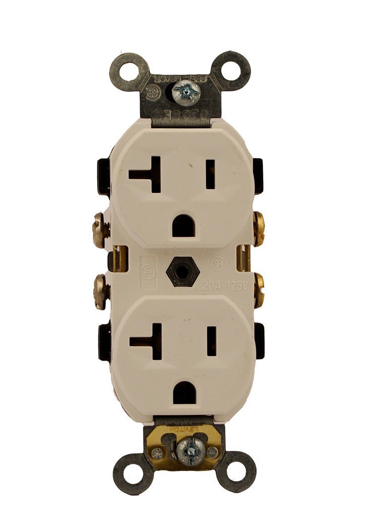Leviton 15 Amp, 125 Volt, Duplex Receptacle, Residential Grade