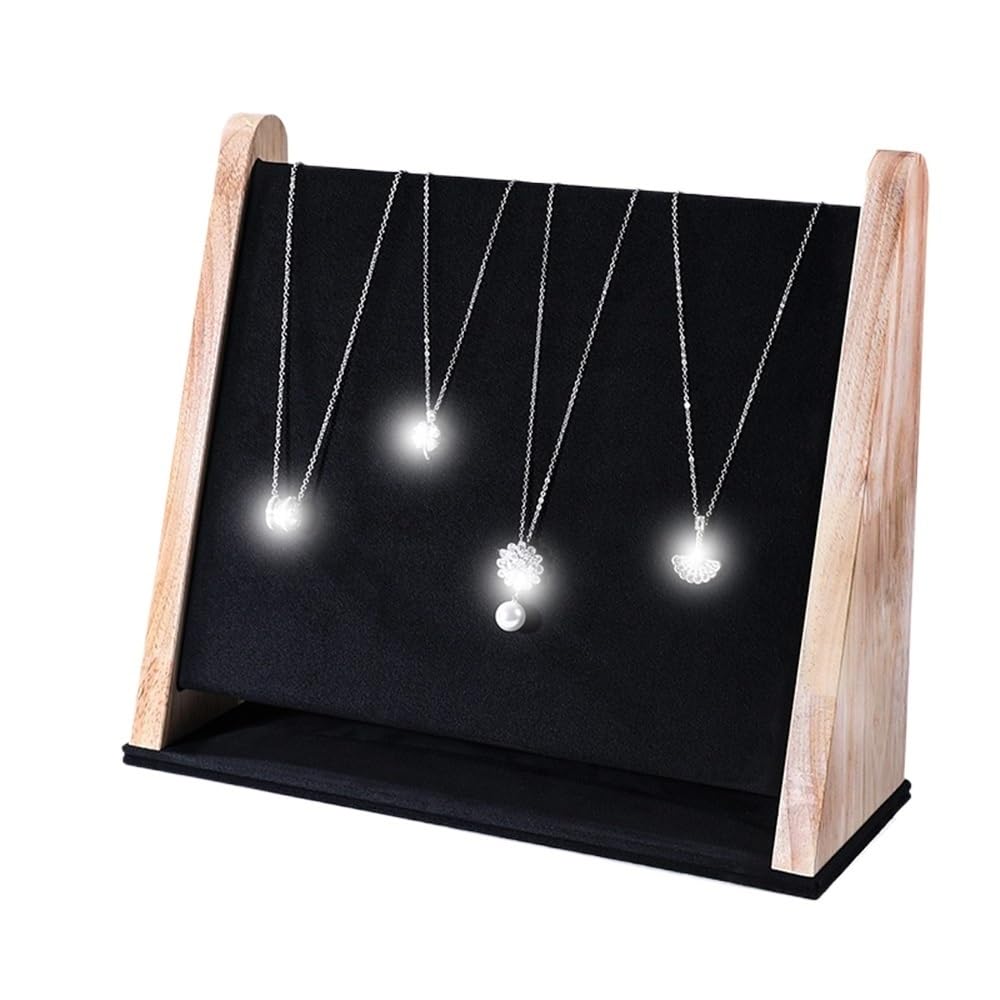 Lh7sRc3kH Jewellery stand Wooden Jewelry Display Stand with Velvet Layer