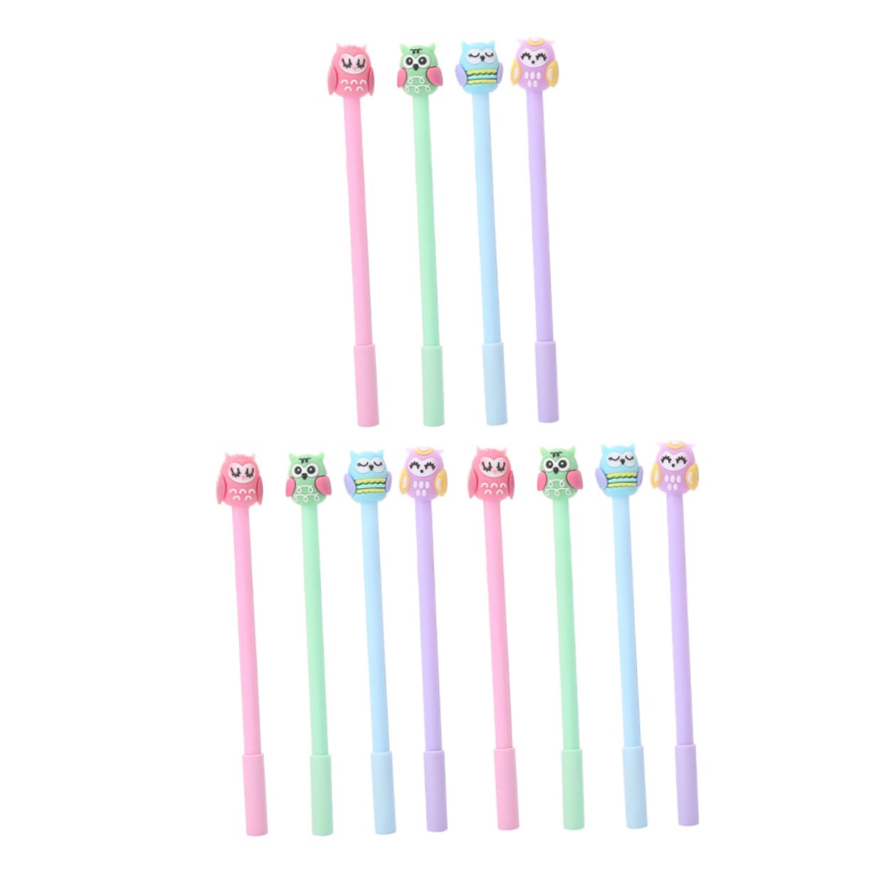 SHINEOFI 36piezas Bolígrafos De Gel Forma De Búho De Papelería Escolar Oficina Bolígrafos Creativos y Coloridos Para Estudiantes