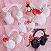 Vdaxvme Earmuffs Lace Princess Girls Winter Fashion Faux Ear WarmersStrawberry Black Earmuffs For Kids Princess