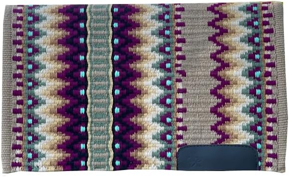 HUMAYL Saddlery Saddle Pad/Blanket for Horses Western Show Horse Saddle Blanket New Zealand Design Handmade Wool Saddle Blanket Top Wool Saddle Pad Regular Size : 34" L x 36" W x 1" inches PAD0384