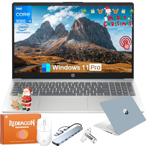 HP (�G�C�`�s�[) 2025 �^�b�`�X�N���[���m�[�g�p�\�R�� Intel Core i3-N305 15.6�C���` �A���`�O���ALED�f�B�X�v���C 16GB RAM | 1TB SSD HDMI �e���L�[ �E�F�u�J���� Wi-Fi 6 Windows 1