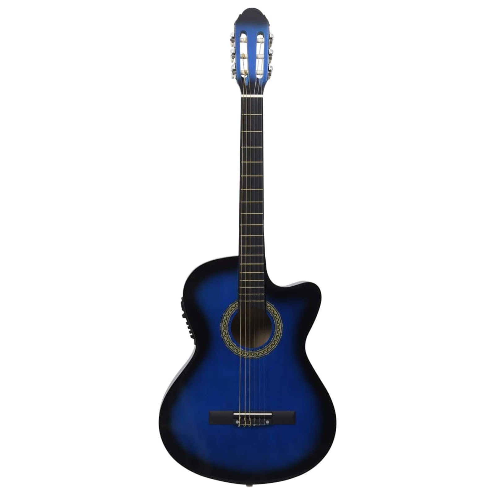 Set Chitarra Western 12 pz con Equalizzatore e 6 Corde Blu-70141