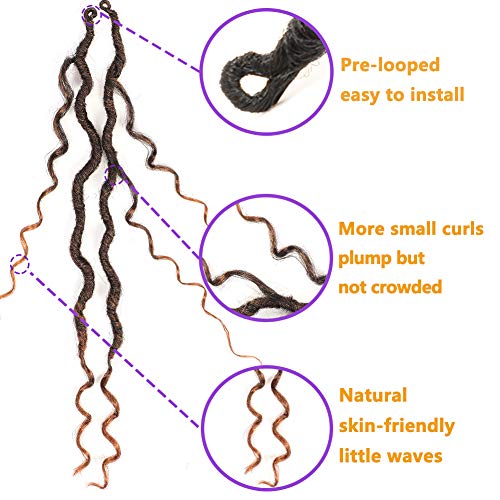 Image of 8 Packs Goddess New Locs Crochet Hair, 12 Inch Hippie Locs, Crochet Braids
