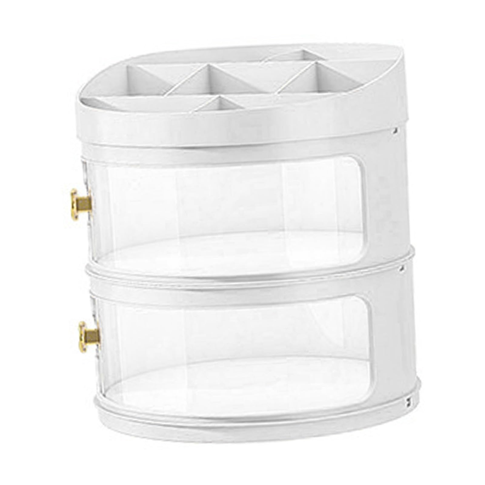 Boîte de rangement de maquillage avec couvercle et rangement cosmétique plastique